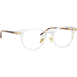 Linda Farrow Sunglasses-- Linear Bay D-Frame Optical Glasses in Clear - LF25C4OPT - Eyewear - Avvenice