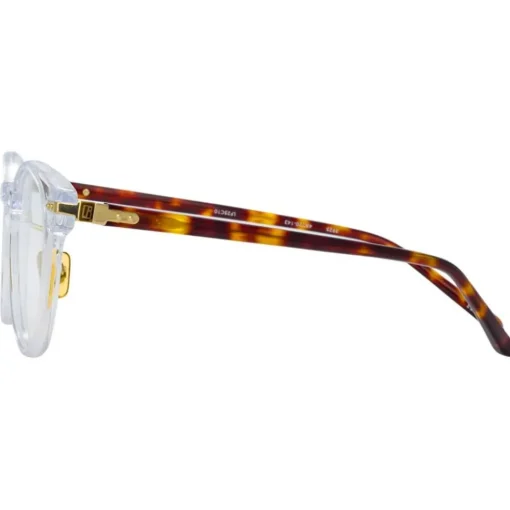 Linda Farrow Sunglasses-- Linear Bay D-Frame Optical Glasses in Clear - LF25C4OPT - Eyewear - Avvenice