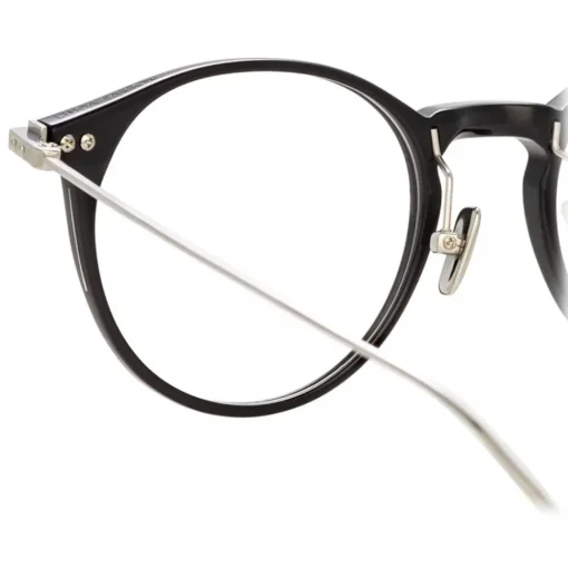 Linda Farrow Sunglasses-- Linear Chevron A Oval Optical Glasses in Black - LF08AC2OPT - Eyewear - Avvenice