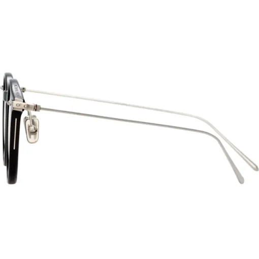 Linda Farrow Sunglasses-- Linear Chevron A Oval Optical Glasses in Black - LF08AC2OPT - Eyewear - Avvenice