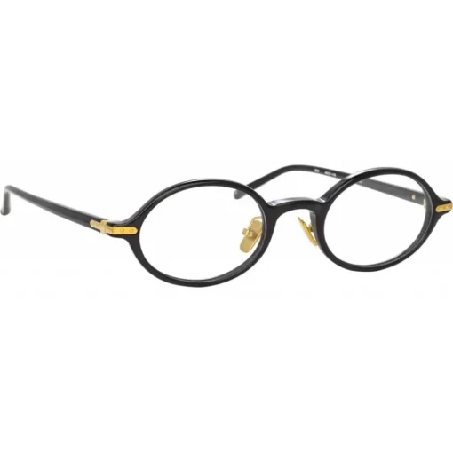 Linda Farrow Sunglasses-- Linear Eaves A Oval Optical Glasses in Black - LF11AC1OPT - Eyewear - Avvenice