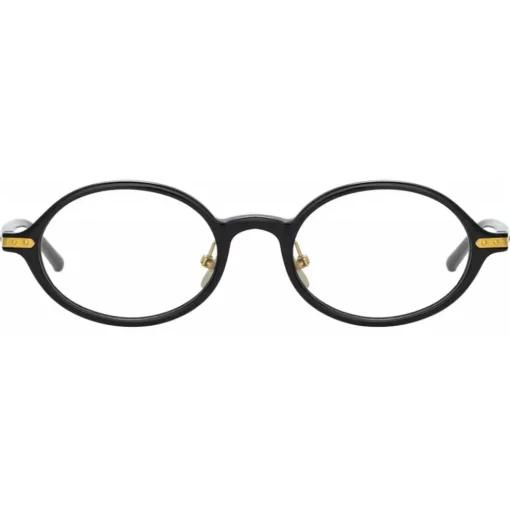 Linda Farrow Sunglasses-- Linear Eaves A Oval Optical Glasses in Black - LF11AC1OPT - Eyewear - Avvenice