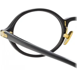 Linda Farrow Sunglasses-- Linear Eaves A Oval Optical Glasses in Black - LF11AC1OPT - Eyewear - Avvenice