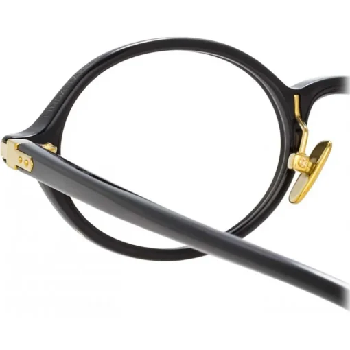 Linda Farrow Sunglasses-- Linear Eaves A Oval Optical Glasses in Black - LF11AC1OPT - Eyewear - Avvenice