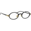Linda Farrow Sunglasses-- Linear Eaves Oval Optical Glasses in Black - LF11C1OPT - Eyewear - Avvenice