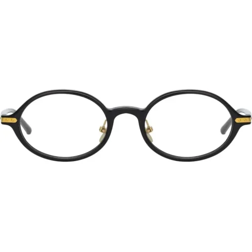Linda Farrow Sunglasses-- Linear Eaves Oval Optical Glasses in Black - LF11C1OPT - Eyewear - Avvenice