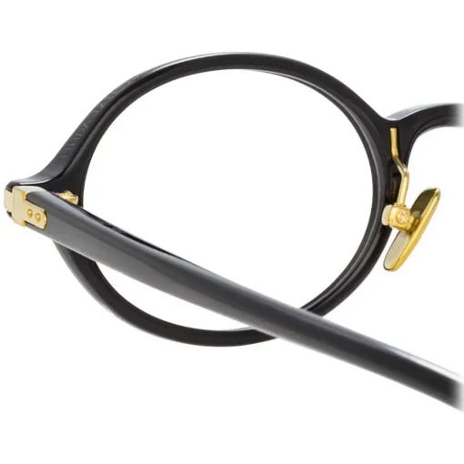 Linda Farrow Sunglasses-- Linear Eaves Oval Optical Glasses in Black - LF11C1OPT - Eyewear - Avvenice