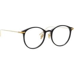 Linda Farrow Sunglasses-- Linear Gray A Oval Optical Glasses in Black - LF02AC1OPT - Eyewear - Avvenice