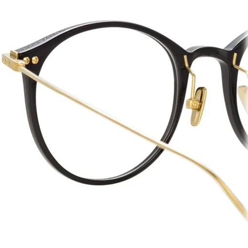 Linda Farrow Sunglasses-- Linear Gray A Oval Optical Glasses in Black - LF02AC1OPT - Eyewear - Avvenice