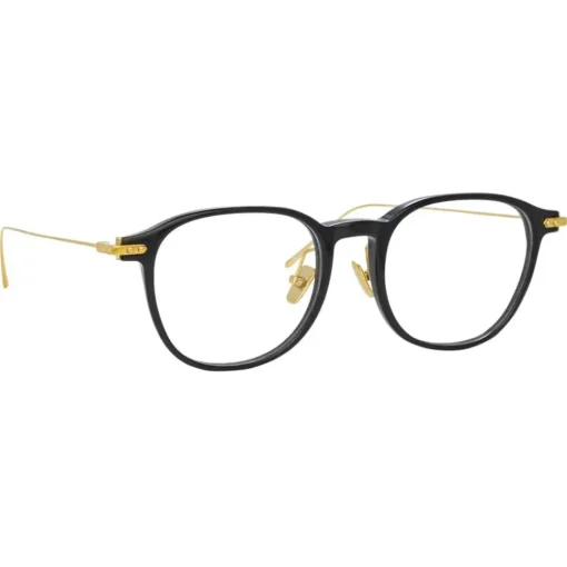 Linda Farrow Sunglasses-- Linear Meier A D-Frame Optical Glasses in Black - LF16AC1OPT - Eyewear - Avvenice