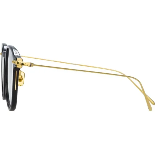 Linda Farrow Sunglasses-- Linear Meier A D-Frame Optical Glasses in Black - LF16AC1OPT - Eyewear - Avvenice