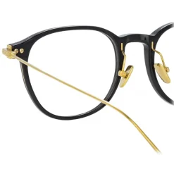Linda Farrow Sunglasses-- Linear Meier A D-Frame Optical Glasses in Black - LF16AC1OPT - Eyewear - Avvenice