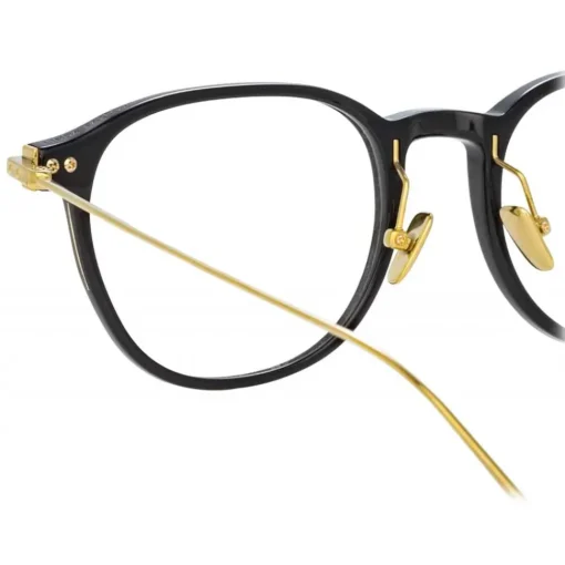 Linda Farrow Sunglasses-- Linear Meier A D-Frame Optical Glasses in Black - LF16AC1OPT - Eyewear - Avvenice