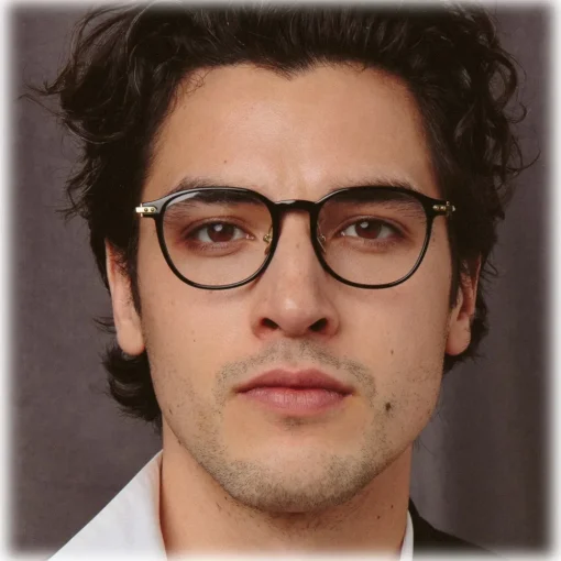 Linda Farrow Sunglasses-- Linear Meier A D-Frame Optical Glasses in Black - LF16AC1OPT - Eyewear - Avvenice