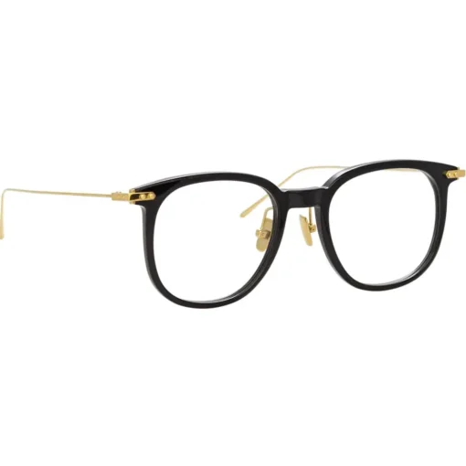 Linda Farrow Sunglasses-- Linear Stern Square Optical Glasses in Black - LF04C1OPT - Eyewear - Avvenice