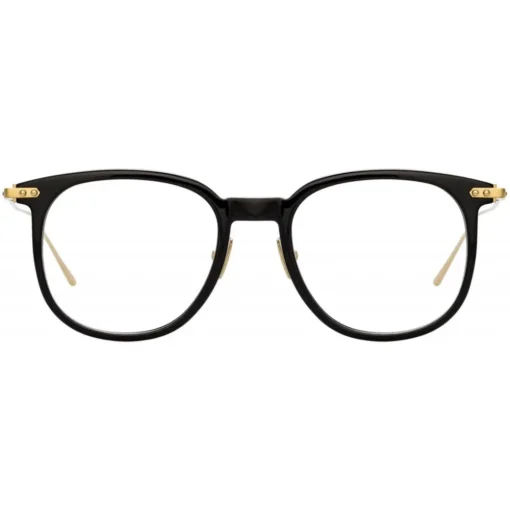 Linda Farrow Sunglasses-- Linear Stern Square Optical Glasses in Black - LF04C1OPT - Eyewear - Avvenice