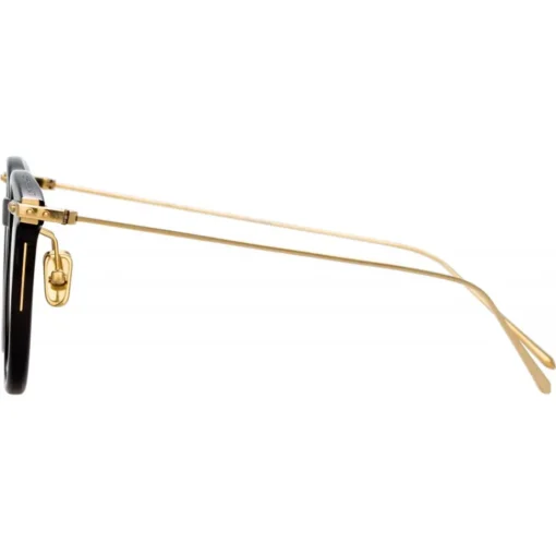 Linda Farrow Sunglasses-- Linear Stern Square Optical Glasses in Black - LF04C1OPT - Eyewear - Avvenice