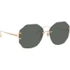 Linda Farrow Sunglasses-- Lisette Oversized Sunglasses in Rose Gold - LFL1314C1SUN - Eyewear - Avvenice