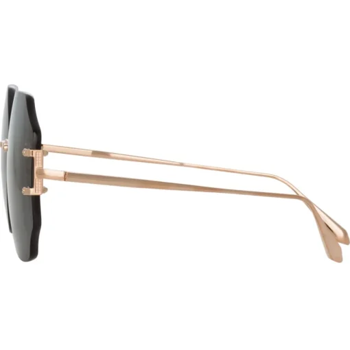 Linda Farrow Sunglasses-- Lisette Oversized Sunglasses in Rose Gold - LFL1314C1SUN - Eyewear - Avvenice