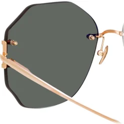 Linda Farrow Sunglasses-- Lisette Oversized Sunglasses in Rose Gold - LFL1314C1SUN - Eyewear - Avvenice