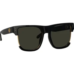 Linda Farrow Sunglasses-- Lomas D-Frame Sunglasses in Black - LFL1438C1SUN - Eyewear - Avvenice
