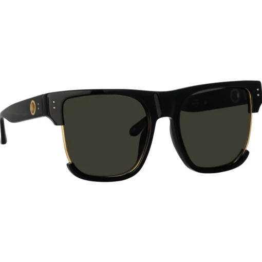 Linda Farrow Sunglasses-- Lomas D-Frame Sunglasses in Black - LFL1438C1SUN - Eyewear - Avvenice