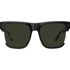 Linda Farrow Sunglasses-- Lomas D-Frame Sunglasses in Black - LFL1438C1SUN - Eyewear - Avvenice