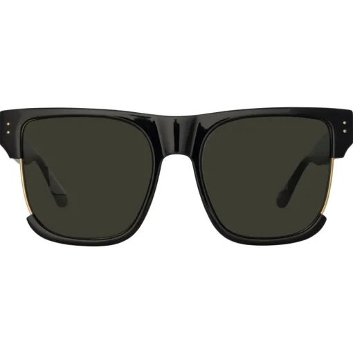Linda Farrow Sunglasses-- Lomas D-Frame Sunglasses in Black - LFL1438C1SUN - Eyewear - Avvenice