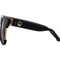 Linda Farrow Sunglasses-- Lomas D-Frame Sunglasses in Black - LFL1438C1SUN - Eyewear - Avvenice
