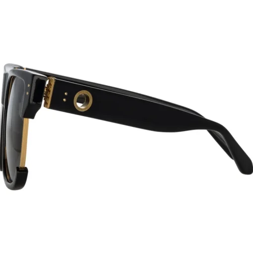 Linda Farrow Sunglasses-- Lomas D-Frame Sunglasses in Black - LFL1438C1SUN - Eyewear - Avvenice
