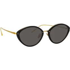 Linda Farrow Sunglasses-- Lucy Cat Eye Sunglasses in Black - LFL1086C1SUN - Eyewear - Avvenice