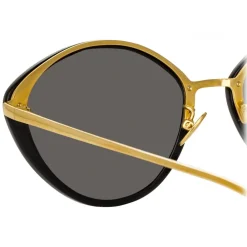 Linda Farrow Sunglasses-- Lucy Cat Eye Sunglasses in Black - LFL1086C1SUN - Eyewear - Avvenice