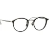 Linda Farrow Sunglasses-- Luis Oval Optical Glasses in White Gold Black - LFL1224C3OPT - Eyewear - Avvenice