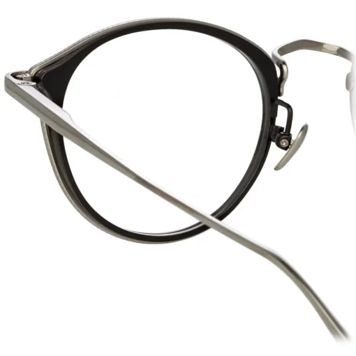 Linda Farrow Sunglasses-- Luis Oval Optical Glasses in White Gold Black - LFL1224C3OPT - Eyewear - Avvenice
