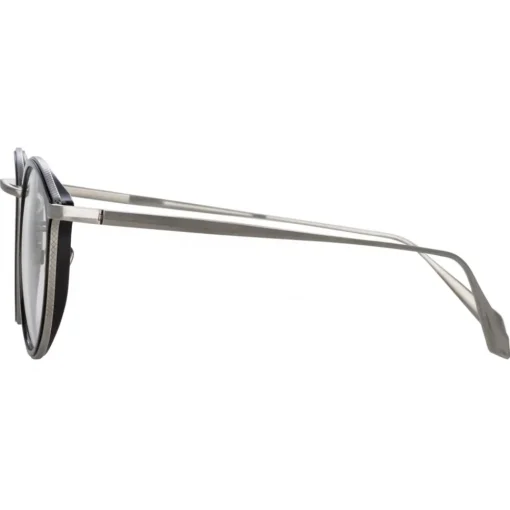 Linda Farrow Sunglasses-- Luis Oval Optical Glasses in White Gold Black - LFL1224C3OPT - Eyewear - Avvenice