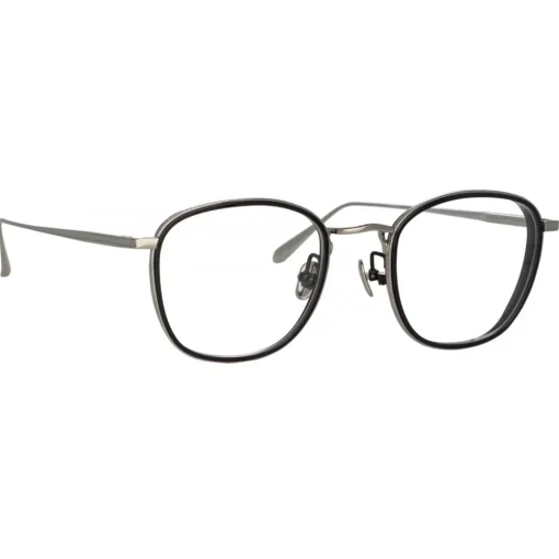 Linda Farrow Sunglasses-- Maco Squared Optical Glasses in White Gold - LFL1220C2OPT - Eyewear - Avvenice