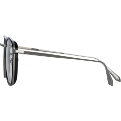 Linda Farrow Sunglasses-- Maco Squared Optical Glasses in White Gold - LFL1220C2OPT - Eyewear - Avvenice