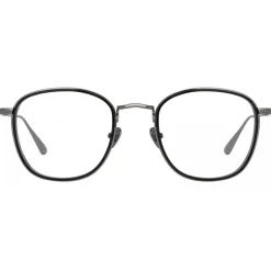 Linda Farrow Sunglasses-- Maco Squared Optical Glasses in White Gold - LFL1220C2OPT - Eyewear - Avvenice