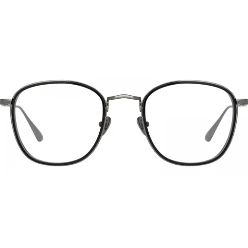 Linda Farrow Sunglasses-- Maco Squared Optical Glasses in White Gold - LFL1220C2OPT - Eyewear - Avvenice