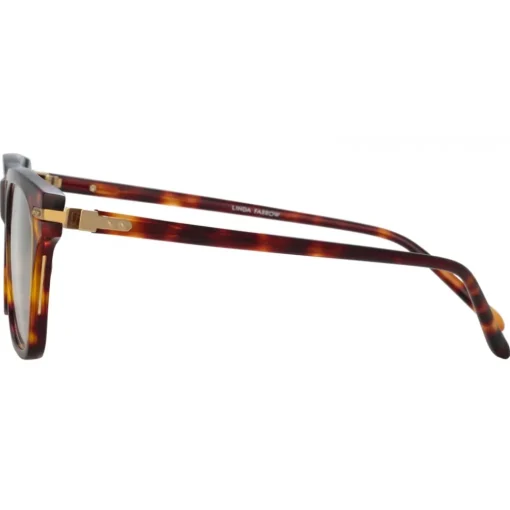 Linda Farrow Sunglasses-- Mae A Cat Eye Optical Glasses in Tortoiseshell - LF55AC2OPT - Eyewear - Avvenice