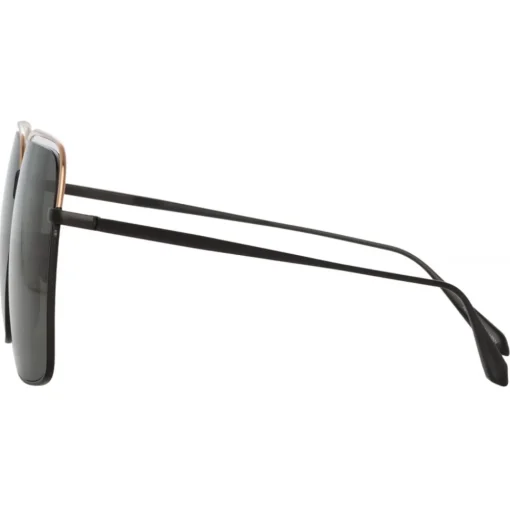 Linda Farrow Sunglasses-- Marcia Square Sunglasses in Nickel - LFL1310C3SUN - Eyewear - Avvenice