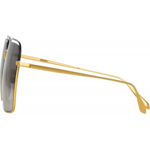 Linda Farrow Sunglasses-- Marcia Square Sunglasses in Yellow Gold - LFL1310C2SUN - Eyewear - Avvenice