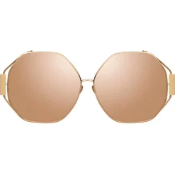 Linda Farrow Sunglasses-- Marie Oversized Sunglasses in Rose Gold - LFL1089C4SUN - Eyewear - Avvenice