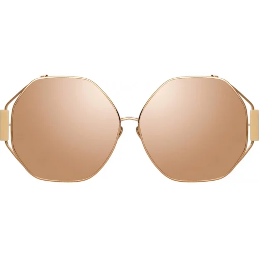 Linda Farrow Sunglasses-- Marie Oversized Sunglasses in Rose Gold - LFL1089C4SUN - Eyewear - Avvenice