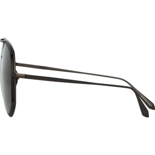 Linda Farrow Sunglasses-- Matisse Aviator Sunglasses in Nickel - LFL1207C4SUN - Eyewear - Avvenice