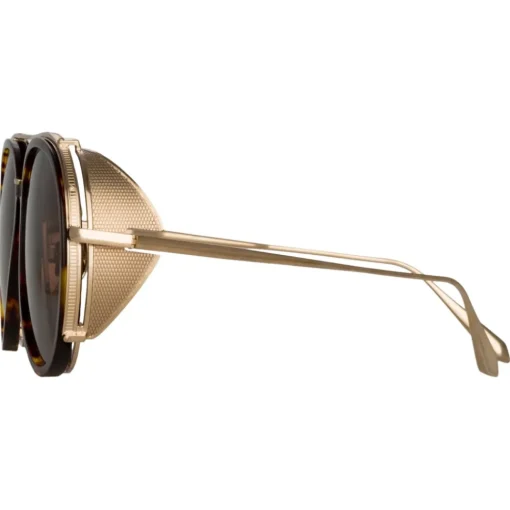 Linda Farrow Sunglasses-- Maverick Aviator Sunglasses in Light Gold - LFL1358C2SUN - Eyewear - Avvenice