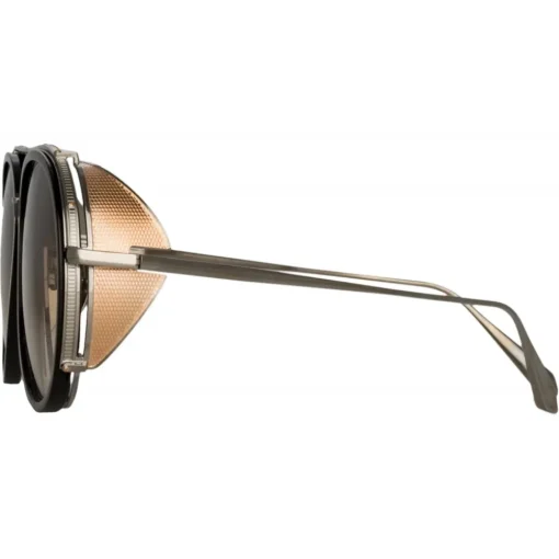 Linda Farrow Sunglasses-- Maverick Aviator Sunglasses in White Gold - LFL1358C3SUN - Eyewear - Avvenice