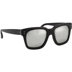 Linda Farrow Sunglasses-- Max D-Frame Sunglasses in Black Silver - LFL71C50SUN - Eyewear - Avvenice