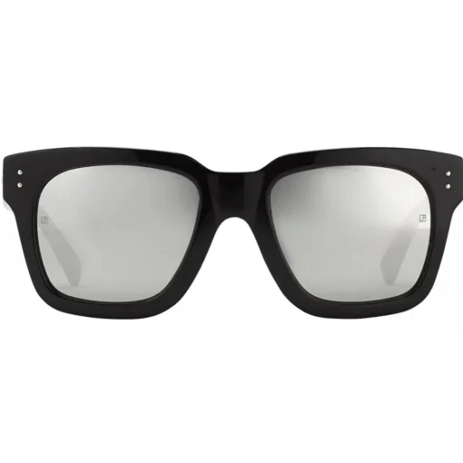 Linda Farrow Sunglasses-- Max D-Frame Sunglasses in Black Silver - LFL71C50SUN - Eyewear - Avvenice