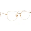 Linda Farrow Sunglasses-- Maya Cat Eye Optical Glasses in Rose Gold - LF38C3OPT - Eyewear - Avvenice
